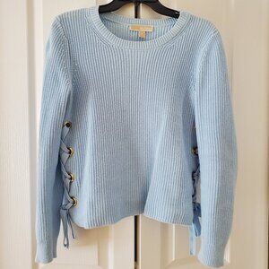 Michael Michael Kors knit top long sleeves light blue size medium